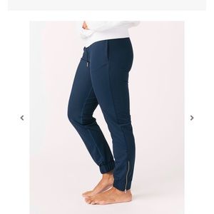 Zyia Navy Everywhere Zipper Joggers